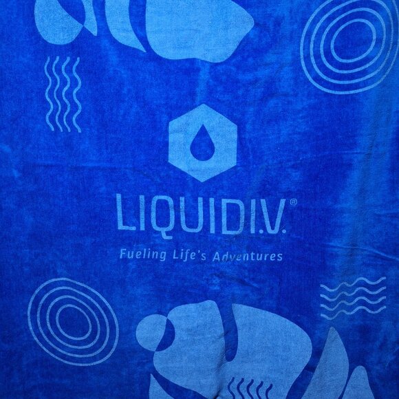 NWOT Liquid IV Beach Towel Royal Blue - Picture 1 of 4